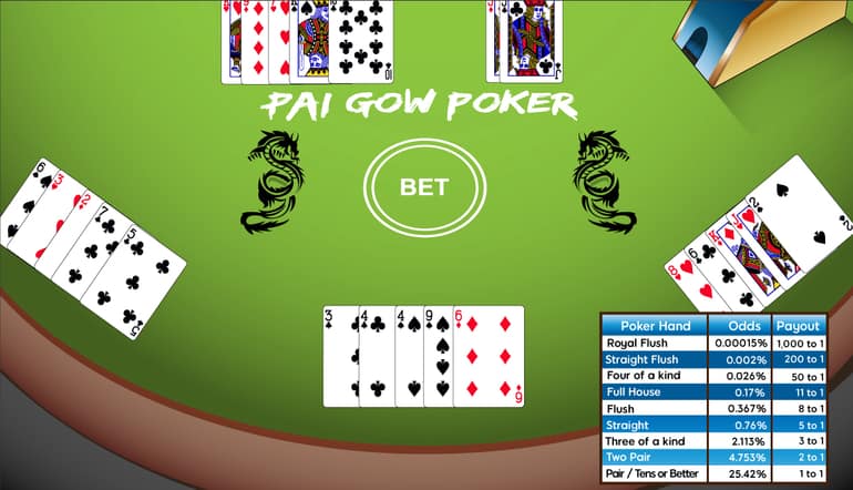 Pravidla hry Pai Gow Poker - Jak hrát Pai Gow Poker